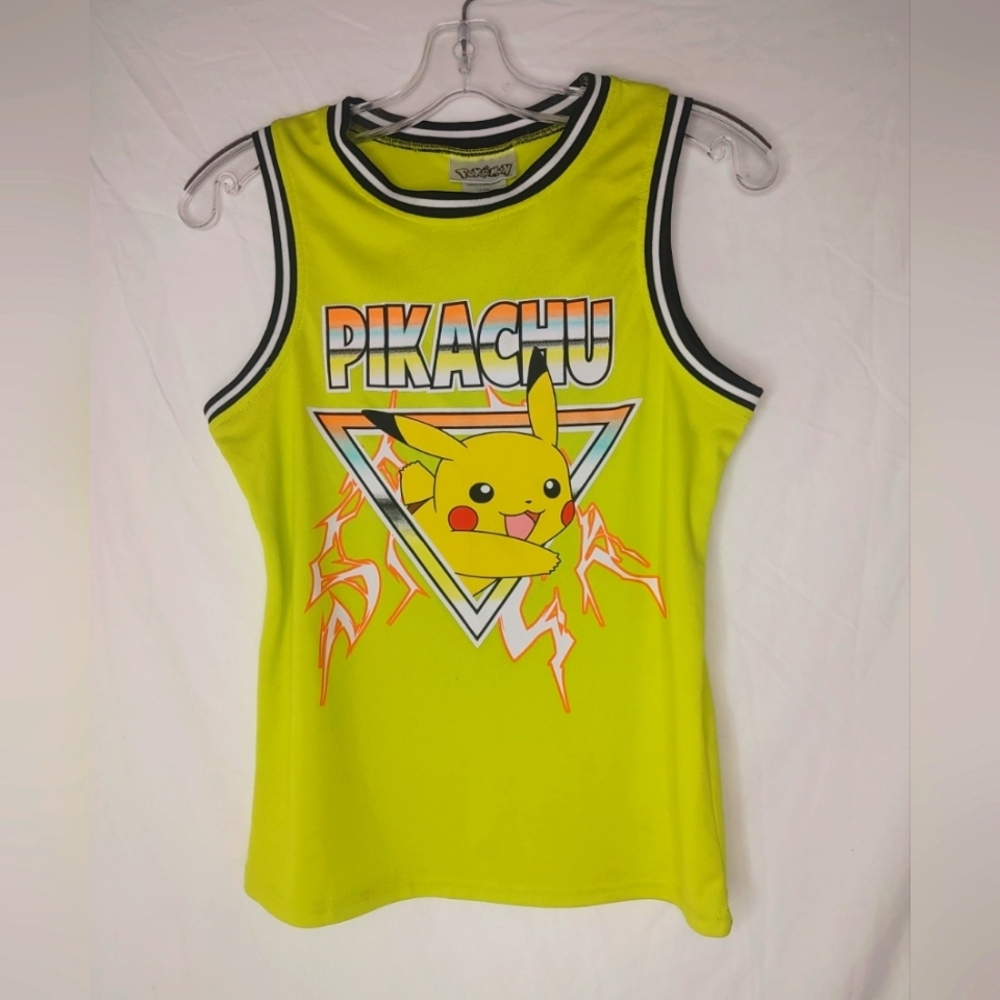 Pokémon Original Pikachu Yellow Tank Top Sz 14/16‎ Game Shirt